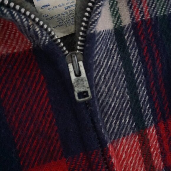 Vintage '70S Golden Bay Navy Red Plaid Teddy Bear Lined Rare Outdoor Jacket 2XL - Picture 13 of 13